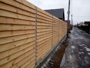 Деревянный забор елочка 150 метров фото в Ожерелье