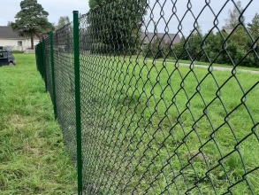 Забор из сетки рабицы в натяг 80 метров фото в Ожерелье