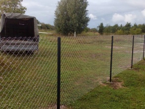 Забор из сетки рабицы в натяг 12 метров фото в Ожерелье